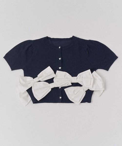 OLIVE des OLIVE(オリーブデオリーブ)の「【Belle Charme】Many Ribbon Cardigan(カーディガン/ボレロ・レディース・ネイビー/ブラック/トップグレー・FREE)」の15枚目の写真