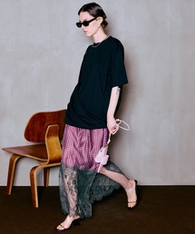 MAISON SPECIAL | 【PRE-ORDER】Check Lace Tight Skirt/チェックレースタイトスカート(スカート)