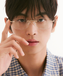 HANGLE EYEWEAR（ハングルアイウェア）の「[ブルーライト遮断] ティタン スクエア リムレス edge ゴールド（メガネ）」