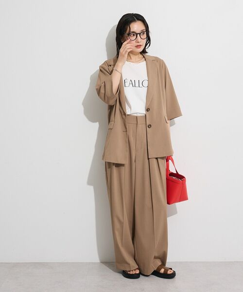 Green Parks(グリーンパークス)の「アソート柄ロゴTシャツ(Tシャツ/カットソー・レディース・B/A/ブラウン/ネイビー・FREE)」の10枚目の写真