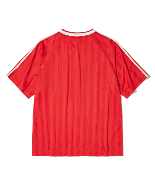 URBANDTYPE(アーバンディタイプ)の「レトロストライプサッカーTシャツ_レッド(Tシャツ/カットソー・レディース・その他・SMALL/MEDIUM/LARGE/X-LARGE)」の2枚目の写真