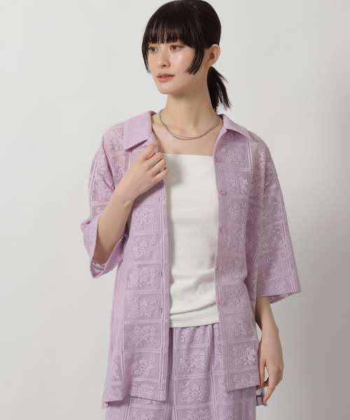 LAKOLE(ラコレ)の「ブロックレースシャツ / 663224(シャツ/ブラウス・レディース・アイボリー/ブラック/ブラウン/ラベンダー・LARGE/MEDIUM)」の22枚目の写真