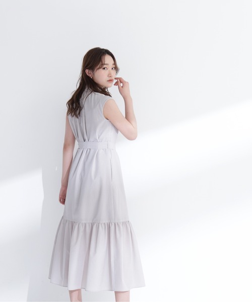 NATURAL BEAUTY BASIC(ナチュラルビューティーベーシック)の「ティアードベルテッドワンピース(ワンピース・レディース・オレンジ系その他/グレイッシュベージュ/ブラック・P/S/MEDIUM)」の13枚目の写真