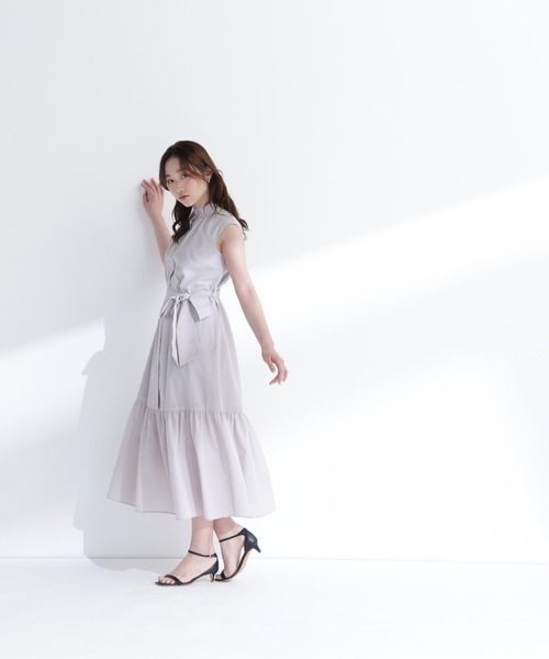 NATURAL BEAUTY BASIC(ナチュラルビューティーベーシック)の「ティアードベルテッドワンピース(ワンピース・レディース・オレンジ系その他/グレイッシュベージュ/ブラック・P/S/MEDIUM)」の14枚目の写真