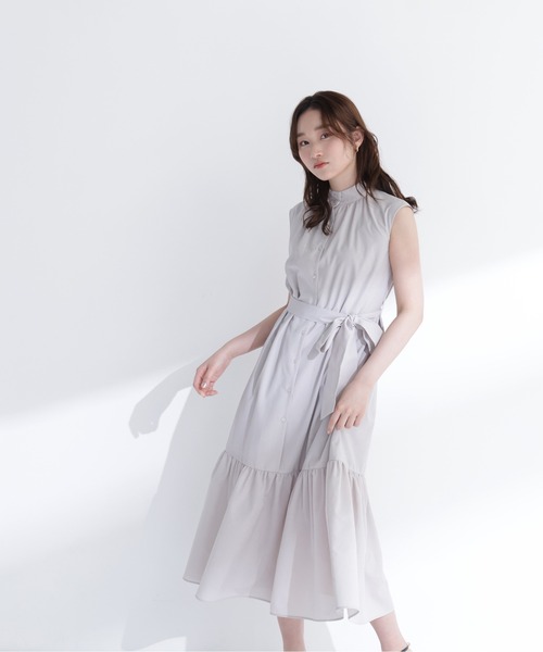 NATURAL BEAUTY BASIC(ナチュラルビューティーベーシック)の「ティアードベルテッドワンピース(ワンピース・レディース・オレンジ系その他/グレイッシュベージュ/ブラック・P/S/MEDIUM)」の17枚目の写真