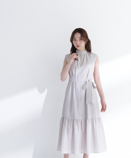 NATURAL BEAUTY BASIC(ナチュラルビューティーベーシック)の「ティアードベルテッドワンピース(ワンピース・レディース・オレンジ系その他/グレイッシュベージュ/ブラック・P/S/MEDIUM)」の19枚目の写真