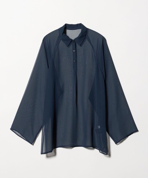 ATTISESSION（アティセッション）の「＜ATTISESSION＞ラグラン ポロカラーシャツ（シャツ/ブラウス・レディース・ブラック/ネイビー・38/36）」の10枚目の写真