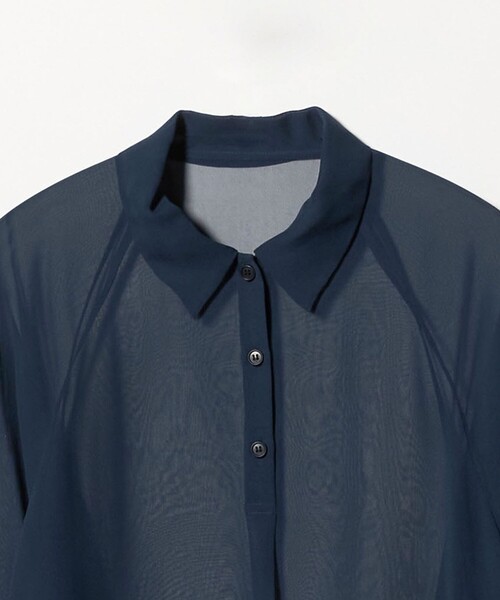 ATTISESSION（アティセッション）の「＜ATTISESSION＞ラグラン ポロカラーシャツ（シャツ/ブラウス・レディース・ブラック/ネイビー・38/36）」の12枚目の写真