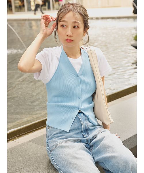 LILY BROWN(リリーブラウン)の「骨格別カップインT:ウェーブ(Tシャツ/カットソー・レディース・ホワイト・F)」の4枚目の写真