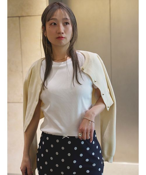 LILY BROWN(リリーブラウン)の「骨格別カップインT:ウェーブ(Tシャツ/カットソー・レディース・ホワイト・F)」の8枚目の写真