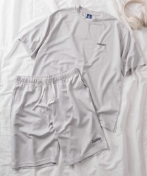 GERRY（ジェリー）の「【70】【GERRY ジェリー】別注 ワンポイント刺繍 シルクタッチ  ルームウェア Tシャツ&ショートパンツ セットアップ 2点セット 接触冷感 ストレッチ（ルームウェア/パジャマ）」