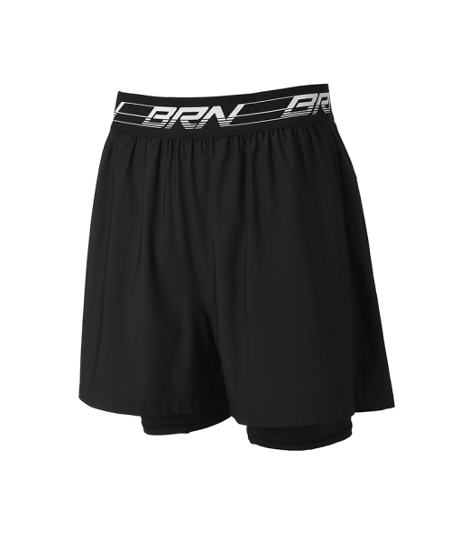 BORN TO WIN（ボーントゥウィン）の「BRN LOGO BAND 2 IN 1 SHORTS [BLACK]（その他パンツ・メンズ・その他・1/2/3）」の2枚目の写真