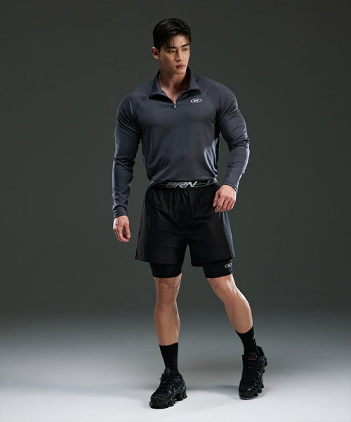 BORN TO WIN（ボーントゥウィン）の「BRN LOGO BAND 2 IN 1 SHORTS [BLACK]（その他パンツ・メンズ・その他・1/2/3）」の3枚目の写真
