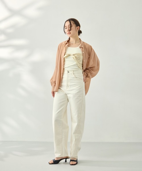 KEY TIMEZ（キータイムズ）の「[KEY TIMEZ]ナチュラルスラブバレルレッグデニム（デニムパンツ・レディース・ホワイト/その他17・24/25/26/27）」の22枚目の写真
