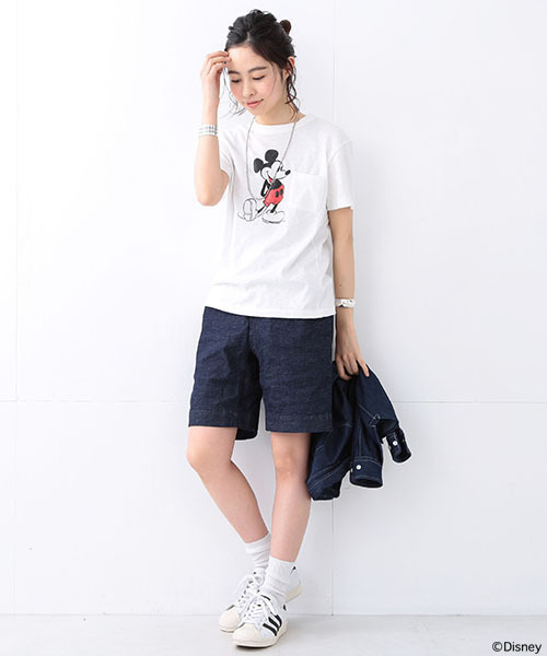 Champion（チャンピオン）の「CHAMPION×BEAMS BOY / ミッキーマウス ポケットT SPECIAL （Disney）（Tシャツ/カットソー・レディース・ホワイト/グレー/ネイビー・SMALL）」の13枚目の写真