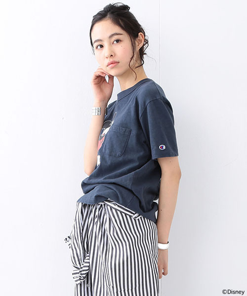 Champion（チャンピオン）の「CHAMPION×BEAMS BOY / ミッキーマウス ポケットT SPECIAL （Disney）（Tシャツ/カットソー・レディース・ホワイト/グレー/ネイビー・SMALL）」の11枚目の写真