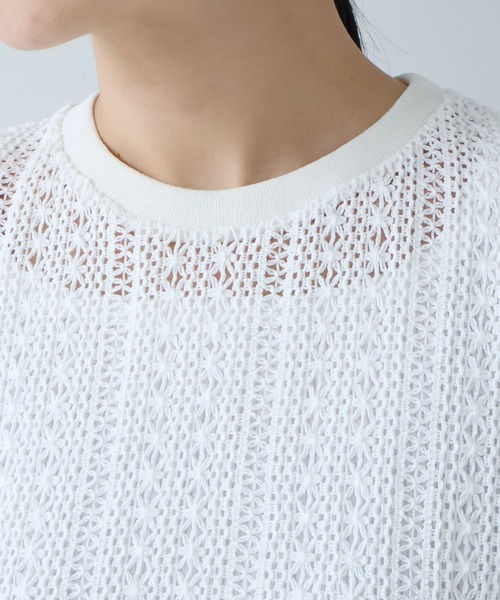 yuni(ユニ )の「crochet cotton lace no-sleeves pullover(Tシャツ/カットソー・レディース・ホワイト/ブラック・FREE)」の14枚目の写真