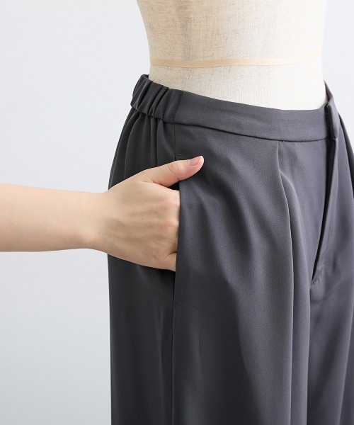 Callarus(カラルス)の「【セットアップ】アシメレース刺繍デザインジレパンツセットアップ(胸当て付き)〔Callarus〕(パンツドレス・レディース・チャコールグレー×ブラック/ベージュ系その他/ブラック×ホワイト・L/M/S/LL)」の9枚目の写真