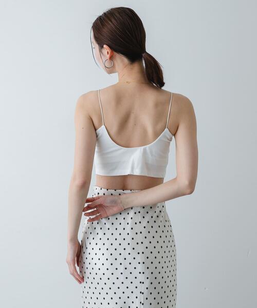 SENSE OF PLACE by URBAN RESEARCH（センスオブプレイスバイアーバンリサーチ）の「『接触冷感』汗ジミ防止カップツキバックオープンキャミソール（キャミソール・レディース・ブラック/オフホワイト/ブラウン・S/ONE）」の9枚目の写真
