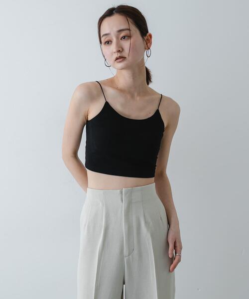 SENSE OF PLACE by URBAN RESEARCH（センスオブプレイスバイアーバンリサーチ）の「『接触冷感』汗ジミ防止カップツキバックオープンキャミソール（キャミソール・レディース・ブラック/オフホワイト/ブラウン・S/ONE）」の14枚目の写真