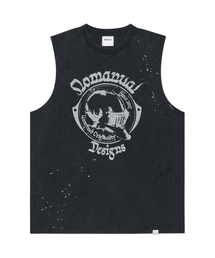 JOUST WASHED SLEEVELESS TEE - WASHED BLACK