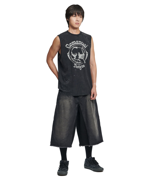 NOMANUAL(NOMANUAL)の「JOUST WASHED SLEEVELESS TEE - WASHED BLACK(Tシャツ/カットソー・レディース・その他・SMALL/MEDIUM/LARGE)」の3枚目の写真