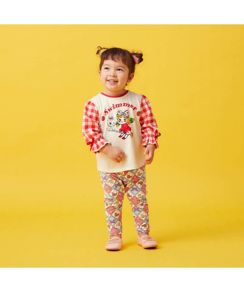 SWIMMER(SWIMMER)の「SWIMMERコラボ キャンディスリーブ長袖Tシャツ(Tシャツ/カットソー・キッズ・イエロー系その他2/ホワイト系その他3/パープル系その他2・80/90/100/110/120)」の5枚目の写真