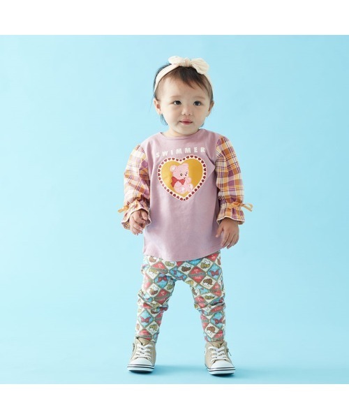 SWIMMER(SWIMMER)の「SWIMMERコラボ キャンディスリーブ長袖Tシャツ(Tシャツ/カットソー・キッズ・イエロー系その他2/ホワイト系その他3/パープル系その他2・80/90/100/110/120)」の6枚目の写真