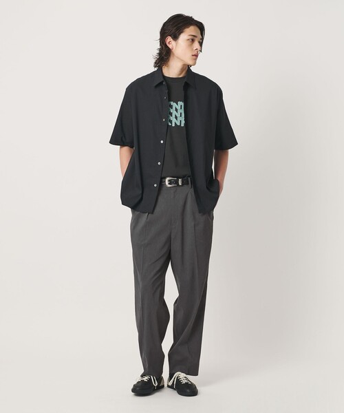 BEAUTY&YOUTH UNITED ARROWS(ビューティーアンドユースユナイテッドアローズ)の「タンブル リネン スラックス NO.9(スラックス・メンズ・ブラック/オフホワイト/ダークグレー・S/M/XL/L)」の6枚目の写真