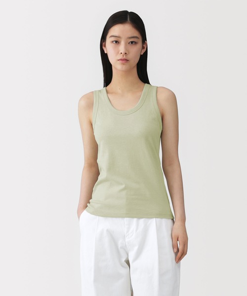 MUJI Labo(ムジラボ)の「〔MUJI Labo〕婦人 リネン混タンクトップ(タンクトップ・レディース・グリーン系/オフホワイト/グレー・S/M/L/XL)」の3枚目の写真