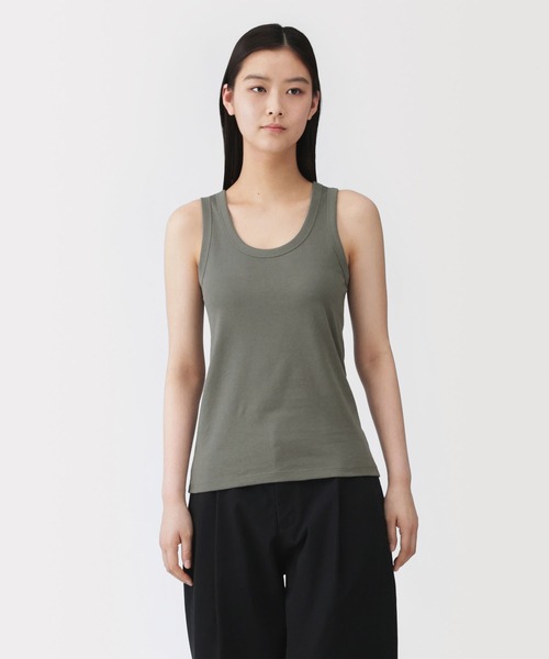 MUJI Labo(ムジラボ)の「〔MUJI Labo〕婦人 リネン混タンクトップ(タンクトップ・レディース・グリーン系/オフホワイト/グレー・S/M/L/XL)」の2枚目の写真