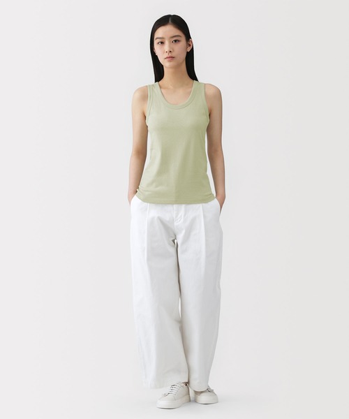 MUJI Labo(ムジラボ)の「〔MUJI Labo〕婦人 リネン混タンクトップ(タンクトップ・レディース・グリーン系/オフホワイト/グレー・S/M/L/XL)」の15枚目の写真