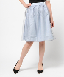 Luz Llena (philter) | ミモレ丈シフォンギャザースカート/フレアスカート(スカート)