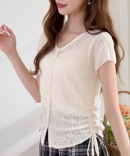 Ada.(エイダ)の「サイドドロスト Uネック シアー プルオーバー(Tシャツ/カットソー・レディース・ピンク/イエロー/アイボリー・FREE)」の17枚目の写真