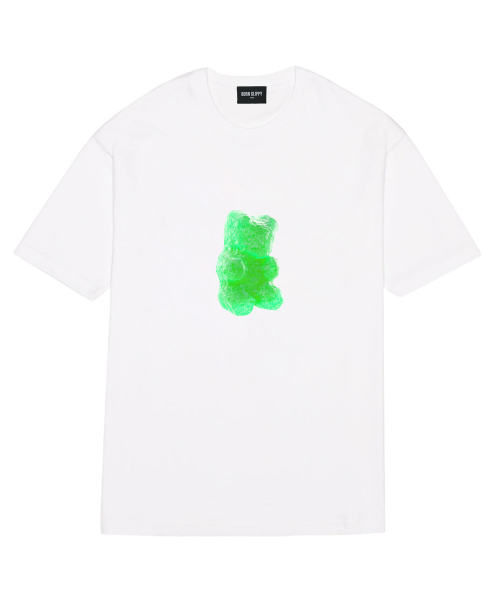 BORN SLIPPY(ボーンスリッピー)の「Gummy Bear(Green) T-shirt (White)(Tシャツ/カットソー・レディース・その他・FREE)」の1枚目の写真