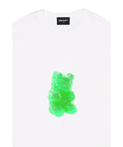 BORN SLIPPY(ボーンスリッピー)の「Gummy Bear(Green) T-shirt (White)(Tシャツ/カットソー・レディース・その他・FREE)」の3枚目の写真