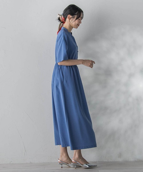 Droite lautreamont（ドロワットロートレアモン）の「タンブラーブッチャーワンピース（ワンピース・レディース・ブルー/ブラウン/ネイビー・M/S）」の15枚目の写真