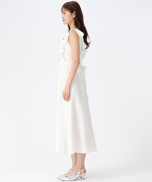 MISCH MASCH(ミッシュマッシュ)の「2026春夏新作 配色ステッチAラインワンピース(ワンピース・レディース・ホワイト/ブラック・S/M)」の6枚目の写真