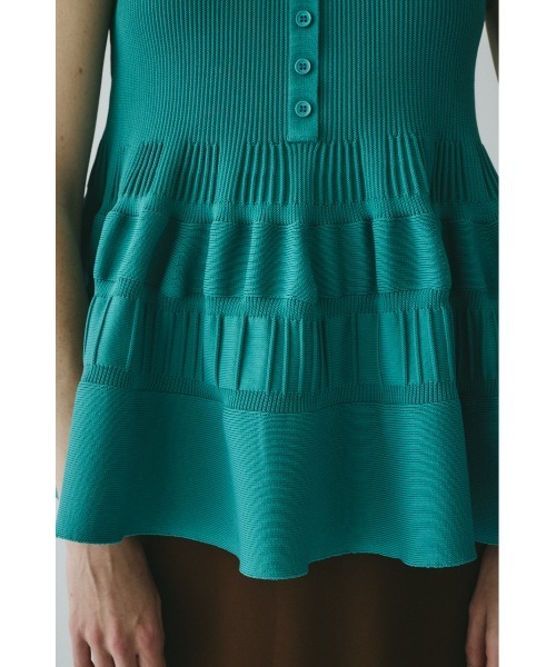 HeRIN.CYE(ヘリンドットサイ)の「Peplum knit tops / ペプラムニットトップス(ニット/セーター・レディース・ブラウン/グリーン/ブラック・FREE)」の15枚目の写真