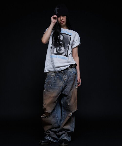 WHO'S WHO gallery(フーズフーギャラリー)の「【PETERANDERSON×VIDEO SHOP】Suicidal Tendencies(Tシャツ/カットソー・レディース・ホワイト・SMALL/MEDIUM)」の6枚目の写真