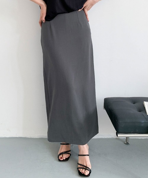 LOWO(ロワ)の「【S~Lサイズ展開】バックスリットIラインロングスカート(スカート・レディース・ベージュ/ブラウン/グレー/チャコールグレー/ブラック・S/M/L)」の11枚目の写真