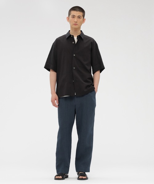 MARGARET HOWELL(マーガレットハウエル)の「FINE COTTON PIQUE SHIRTING Ⅱ(シャツ/ブラウス・メンズ・オフホワイト/ブラック・SMALL/MEDIUM/LARGE)」の10枚目の写真