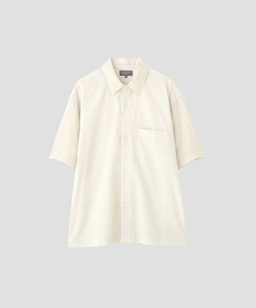 MARGARET HOWELL(マーガレットハウエル)の「FINE COTTON PIQUE SHIRTING Ⅱ(シャツ/ブラウス・メンズ・オフホワイト/ブラック・SMALL/MEDIUM/LARGE)」の4枚目の写真