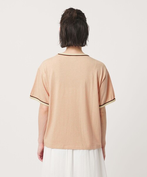 Russell Athletic(ラッセルアスレティック)の「【別注】<RUSSELL ATHLETIC>リンガー Tシャツ(Tシャツ/カットソー・レディース・ワインレッド/ライトグレー/ベージュ・FREE)」の15枚目の写真
