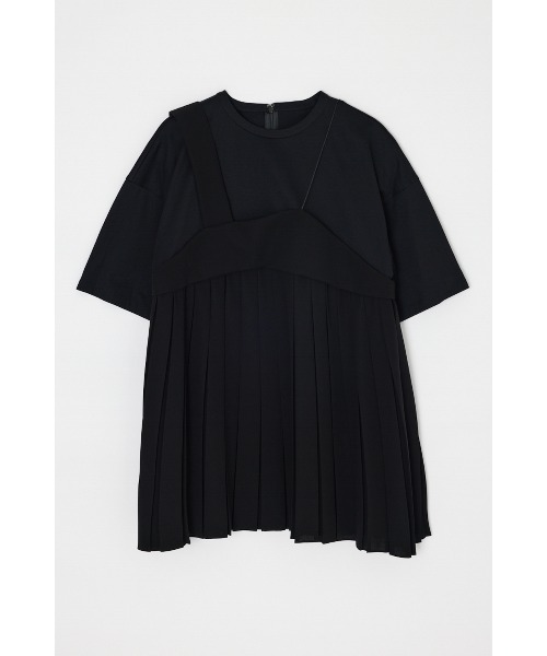 ENFOLD（エンフォルド）の「LAYERED PLEATS PULLOVER（Tシャツ/カットソー・レディース・ダークグレー/ブラック・38）」の2枚目の写真