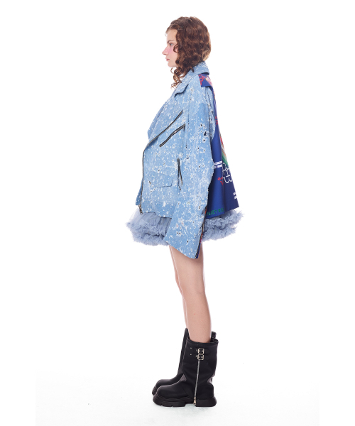 GREEDILOUS(グリディアス)の「YH Baby Baking Denim Rider Jacket(デニムジャケット・レディース・その他・X-SMALL/SMALL/MEDIUM/LARGE)」の4枚目の写真