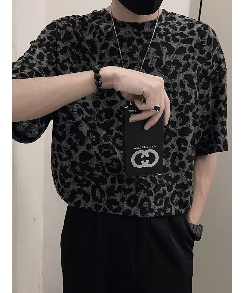 link lot（リンクロット）の「レオパード半袖ｔシャツ（Tシャツ/カットソー・メンズ・ブラック・M）」の8枚目の写真