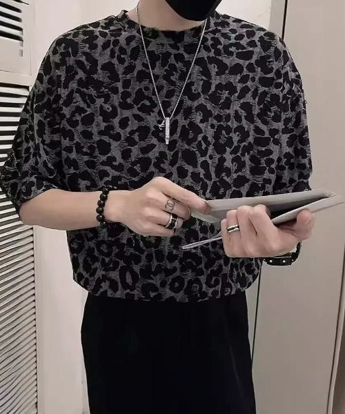 link lot（リンクロット）の「レオパード半袖ｔシャツ（Tシャツ/カットソー・メンズ・ブラック・M）」の3枚目の写真