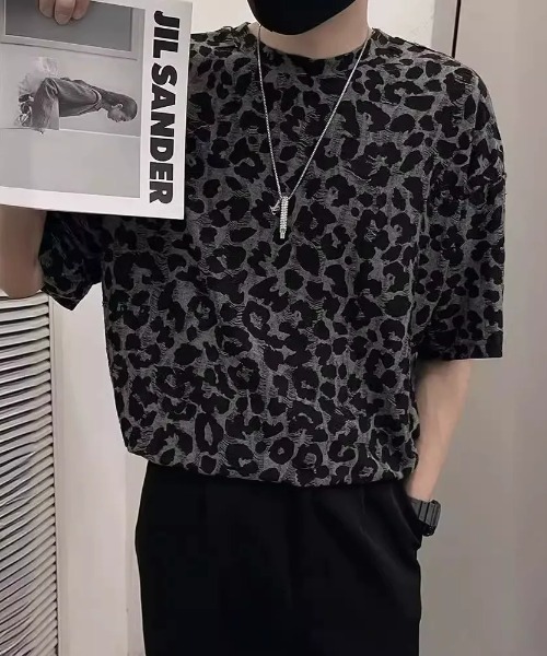link lot（リンクロット）の「レオパード半袖ｔシャツ（Tシャツ/カットソー・メンズ・ブラック・M）」の4枚目の写真