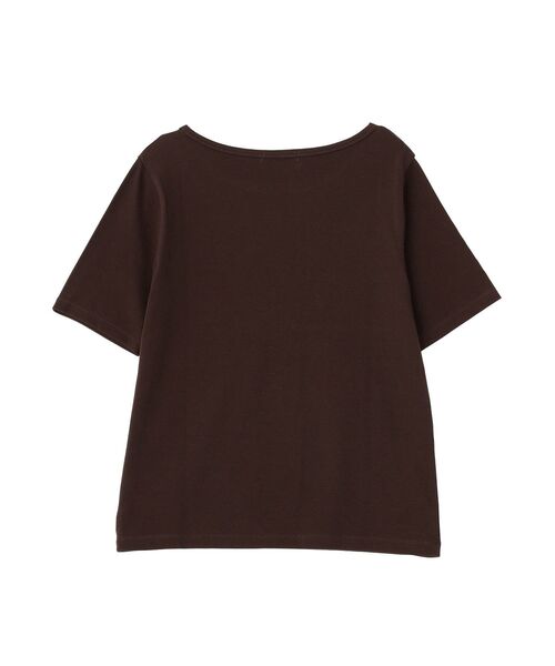 Green　Parks（グリーンパークス）の「【適ON】5分袖リブプルオーバー（Tシャツ/カットソー・レディース・ブラウン/ブラック/オフホワイト/チャコールグレー・FREE）」の22枚目の写真